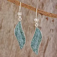 Curated gift set, 'Green Glam' - Jade Silver Earrings Necklace and Bracelet Curated Gift Set